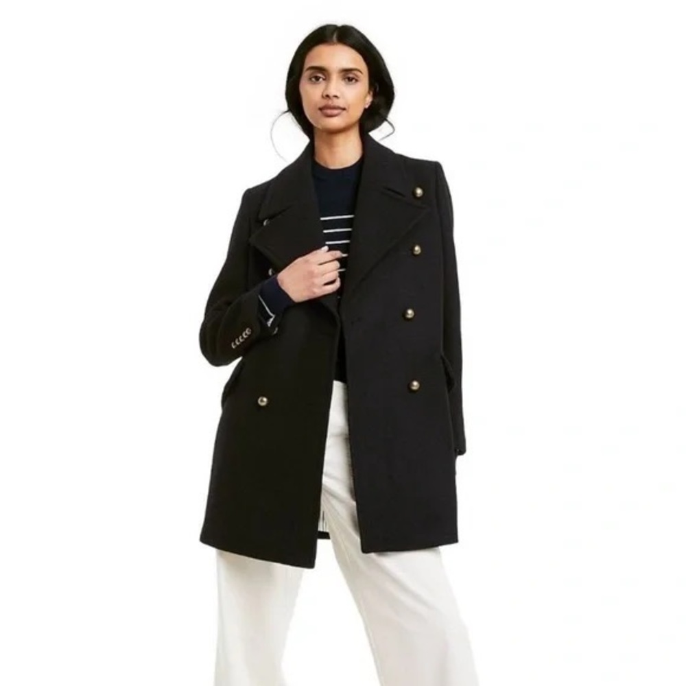 ✨NWT✨ Nili Lotan X Target Double Breasted Wool Blend Coat - Black - Size 2X